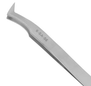 Excelta 6-SA-SE 4.5 Inch Stainless Steel Anti-Magnetic Angled Points Tweezer